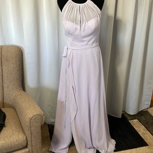 Chic Lavender Halter Prom Dress